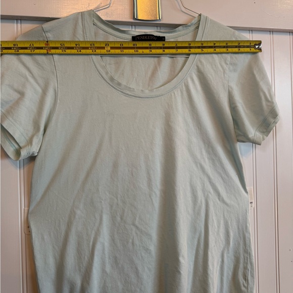 Pendleton Soft Mint Women's Short Sleeve Tee Shirt Scoop Neck Size Medium - Picture 5 of 7